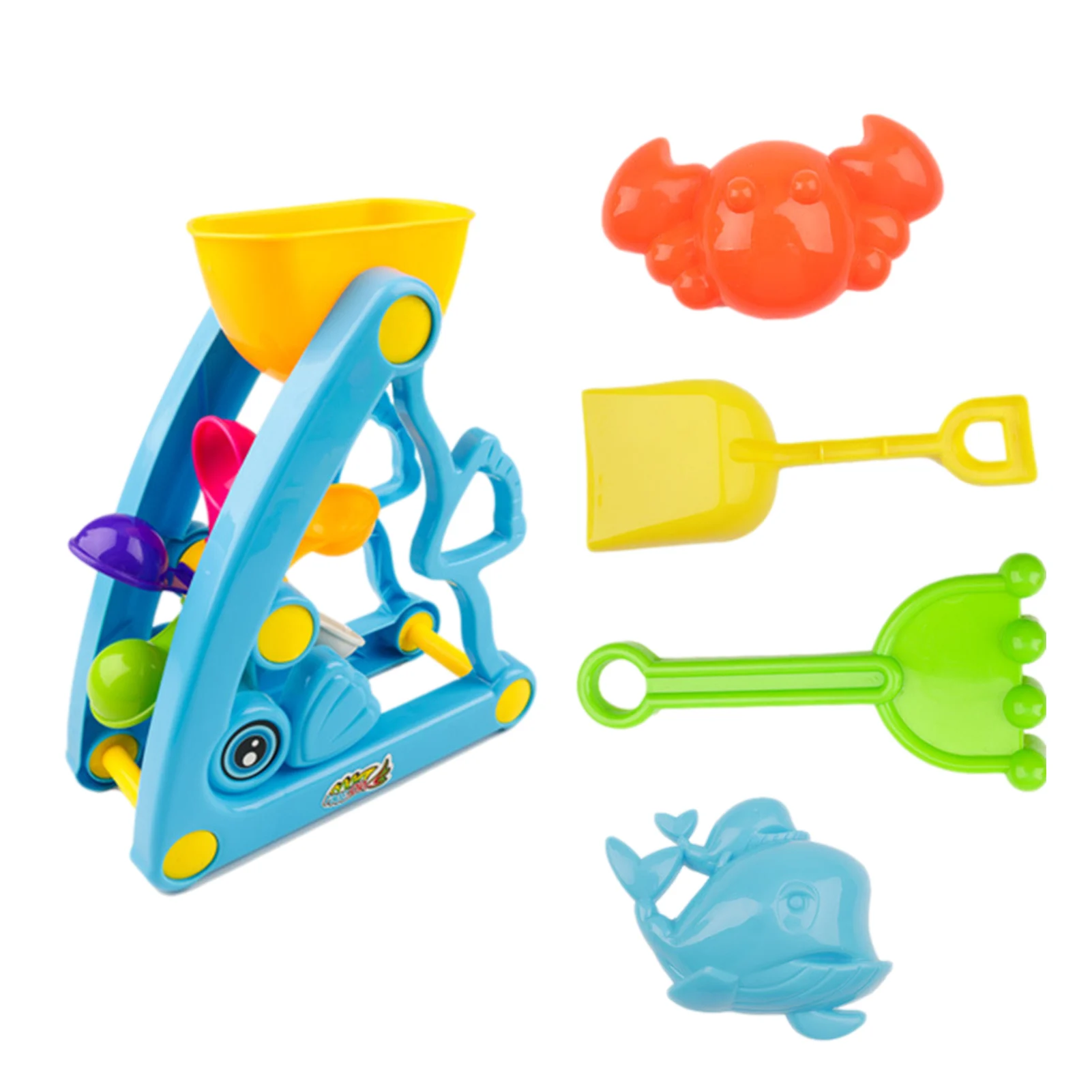 

5-piece Children's Beach Bucket Sand Pond Toy Digging Sand Playing In The Sand Playing In The Water Hourglass Set Kid Toy