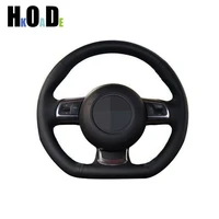 car steering wheel cover for audi a3 s3 8p sportback 2008 2012 r8 tt tts 8j 2006 2014 diy black microfiber leather