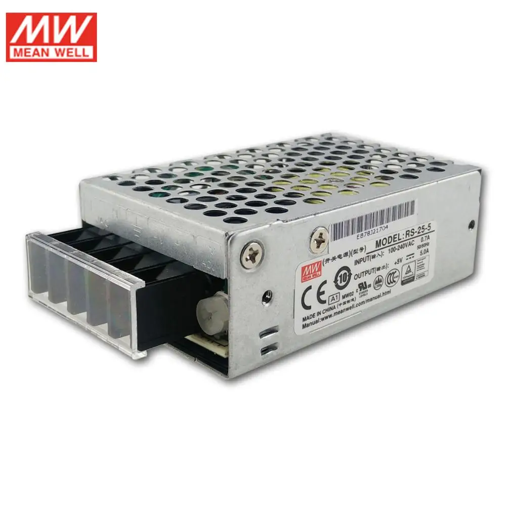 MEAN WELL RS 25 5 Вт в импульсный источник питания 110 В/220 В переменного тока до