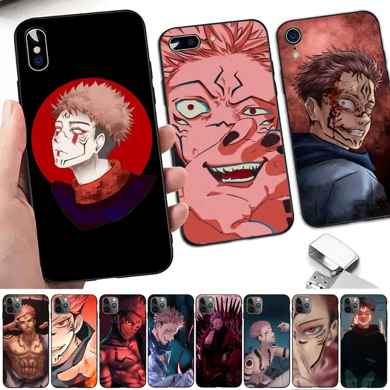 

Jujutsu Kaisen Sukuna Phone Case for iphone 13 8 7 6 6S Plus X 5S SE 2020 XR 11 12 pro XS MAX