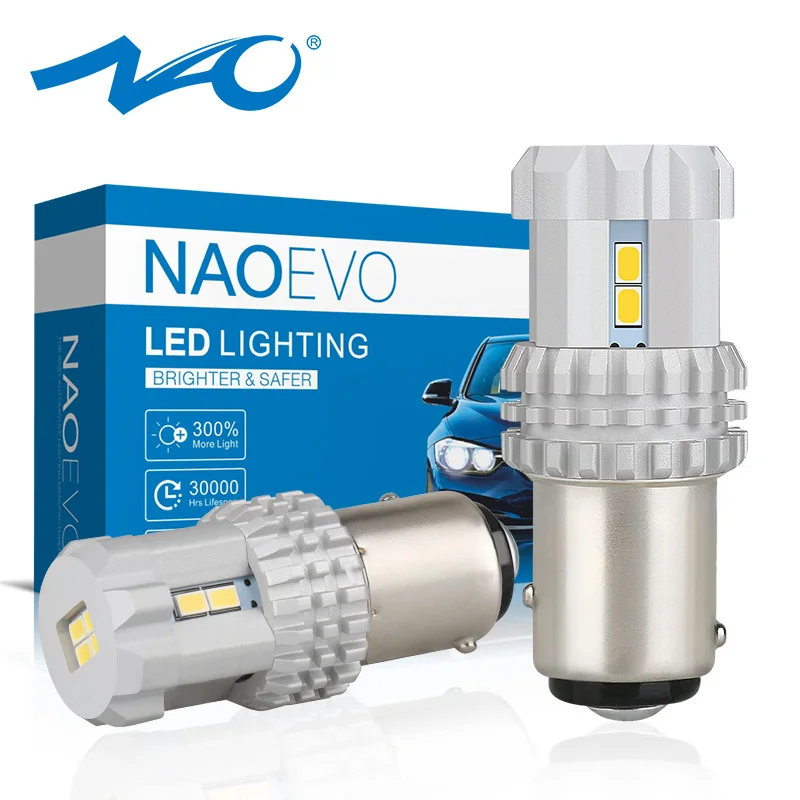 Автомобильные дневные ходовые огни NAO P21/5 Вт красный светодиод Bay15d 1157 12 В 3030 Чип