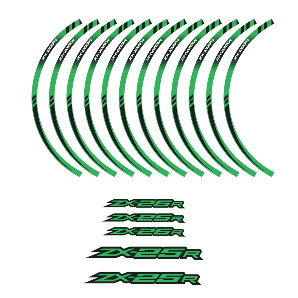 Для Kawasaki ZX-25R ZX25R 2021 наклейка на обод колеса мотоцикла полосатая Передняя Задняя