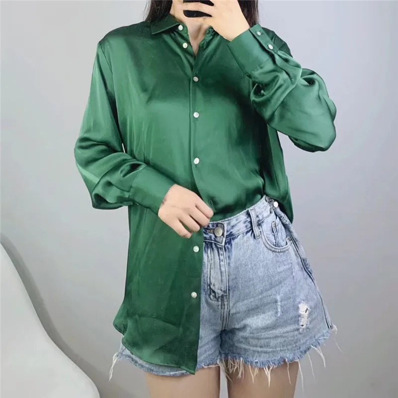 2022 рубашка женская с длинным рукавом принтом красная блузка шикарная на