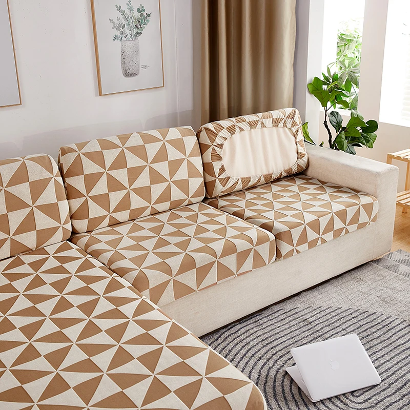 

Modern Geometry Sofa Cover For Seat and Backrest Cushion Home Living Room Couch Slipcover One Piece Sofa Pad Mattress Protector