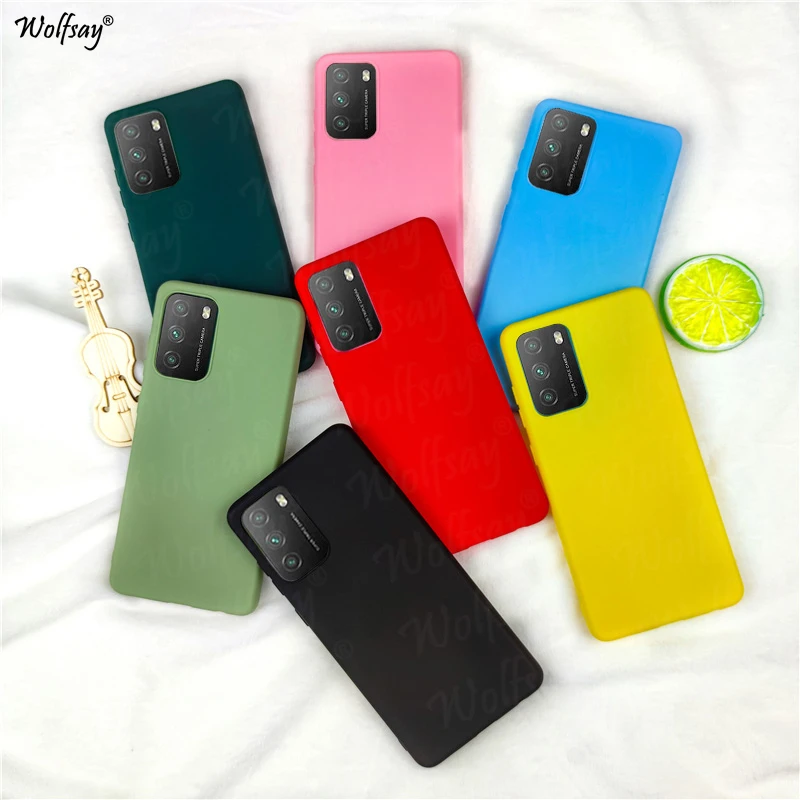 

Чехол для Xiaomi Poco M3, силиконовый чехол карамельного цвета, резиновый защитный чехол из ТПУ Для Xiaomi Poco M3, чехол Poco M3 Pro 5G F3 X3 NFC GT