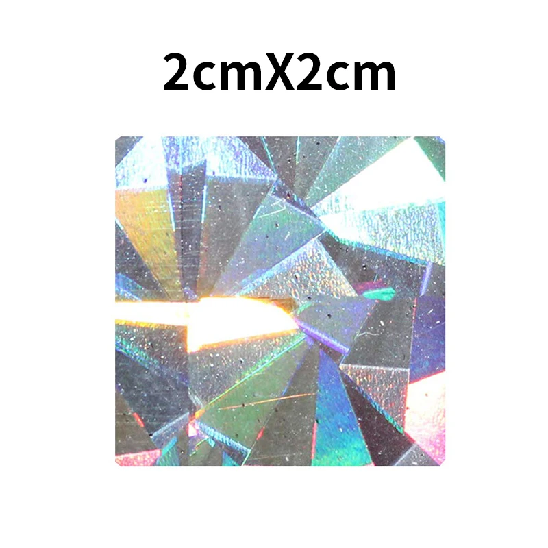 400 шт. Сотрите наклейки 20*20 мм квадратный алмаз Лазерная Цвет Цвета: серебристый