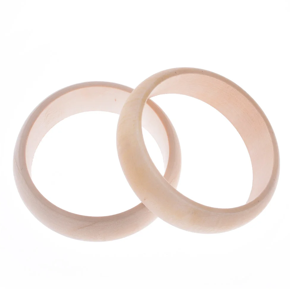 

Plain Natural Unfinished Unpainted Wooden Bangle Bracelet DIY Wood Art Jewelry