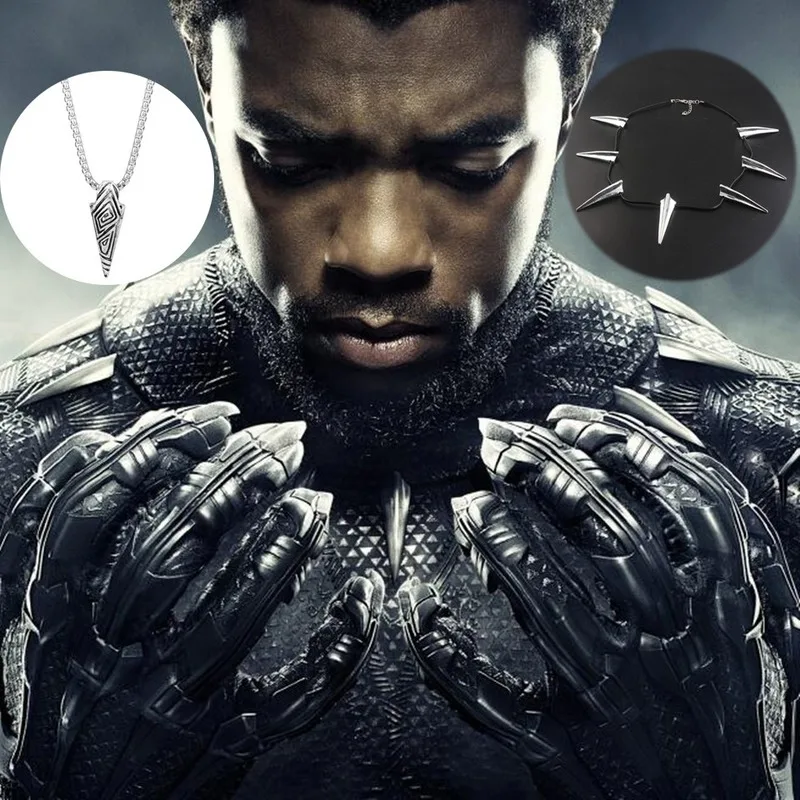 

Black Panther Punk Necklaces American Captain Civil War Super Hero T'Claw Cool Necklace For Men Fans Gift