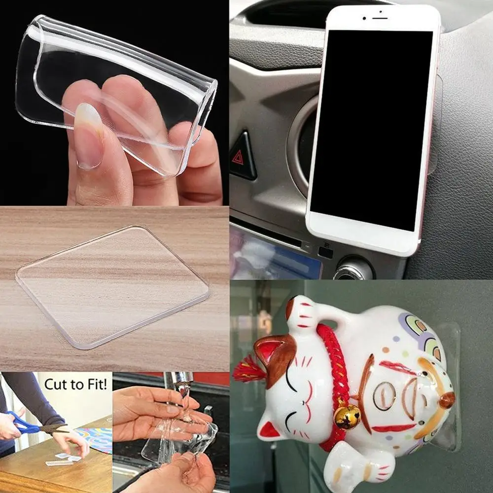 2020 новый автомобильный гелевый коврик прозрачные маленькие квадратные нано