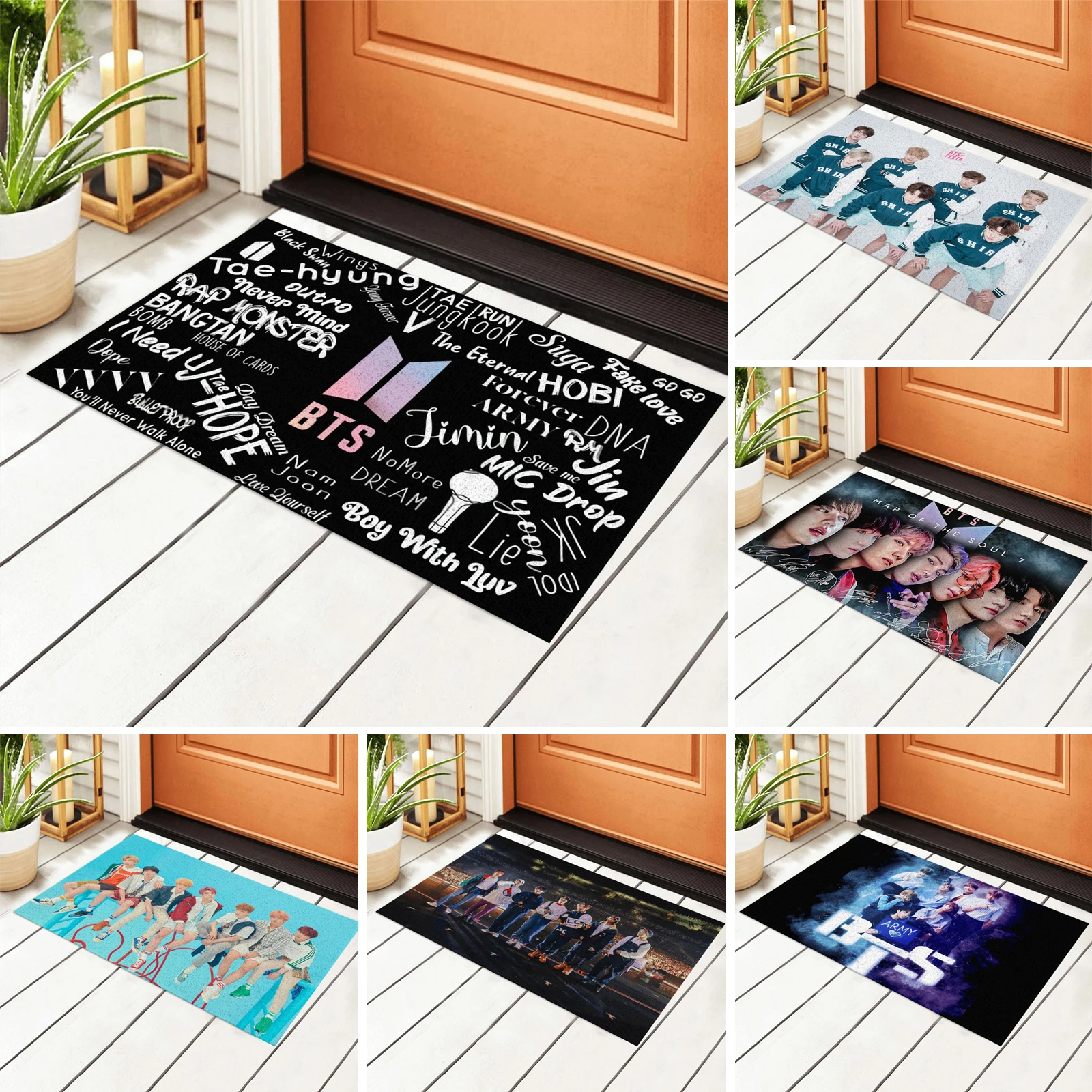 

KPOP BANGTAN Boys V JIMIN SUGA коврик для приветствия на входной двери сверхпрочный приветственный коврик для дома и улицы коврики для прихожей