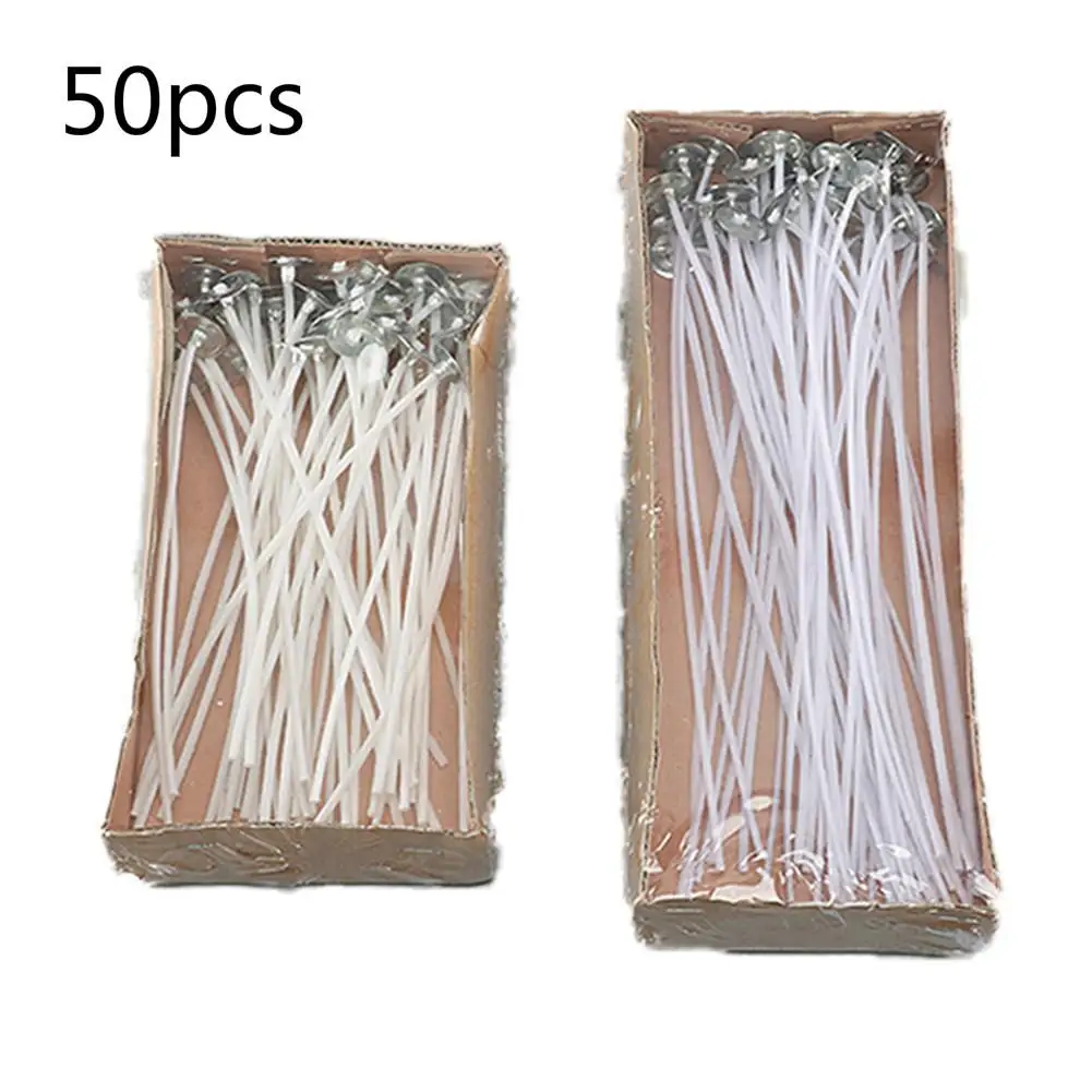 50 шт./компл. фитиль свечи хлопка непригорающий бездымный противень с