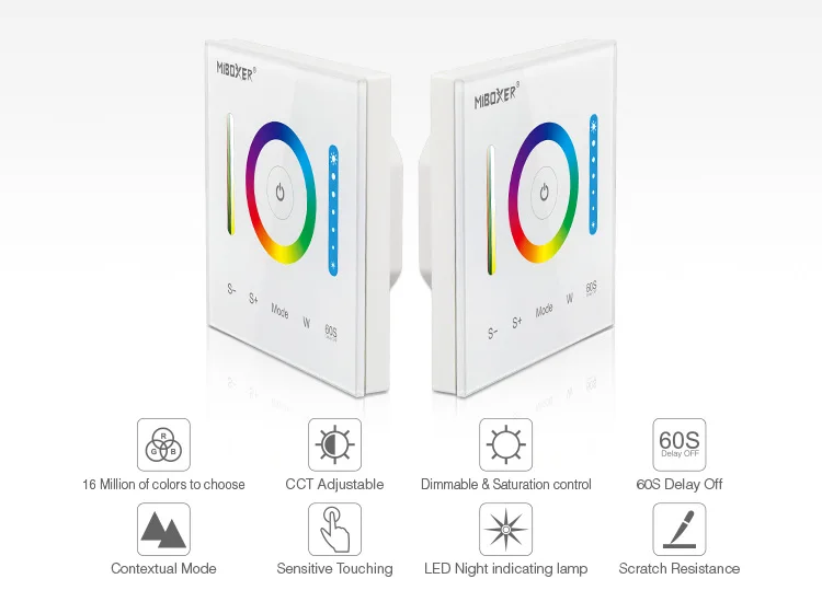 Mi боксеры P3 Смарт Панель светодиодный контроллер RGB/RGBW/RGB+ CCT светодиодный сенсорный выключатель Панель контроллер Светодиодный диммер для светодиодный полосы, Панель светильник