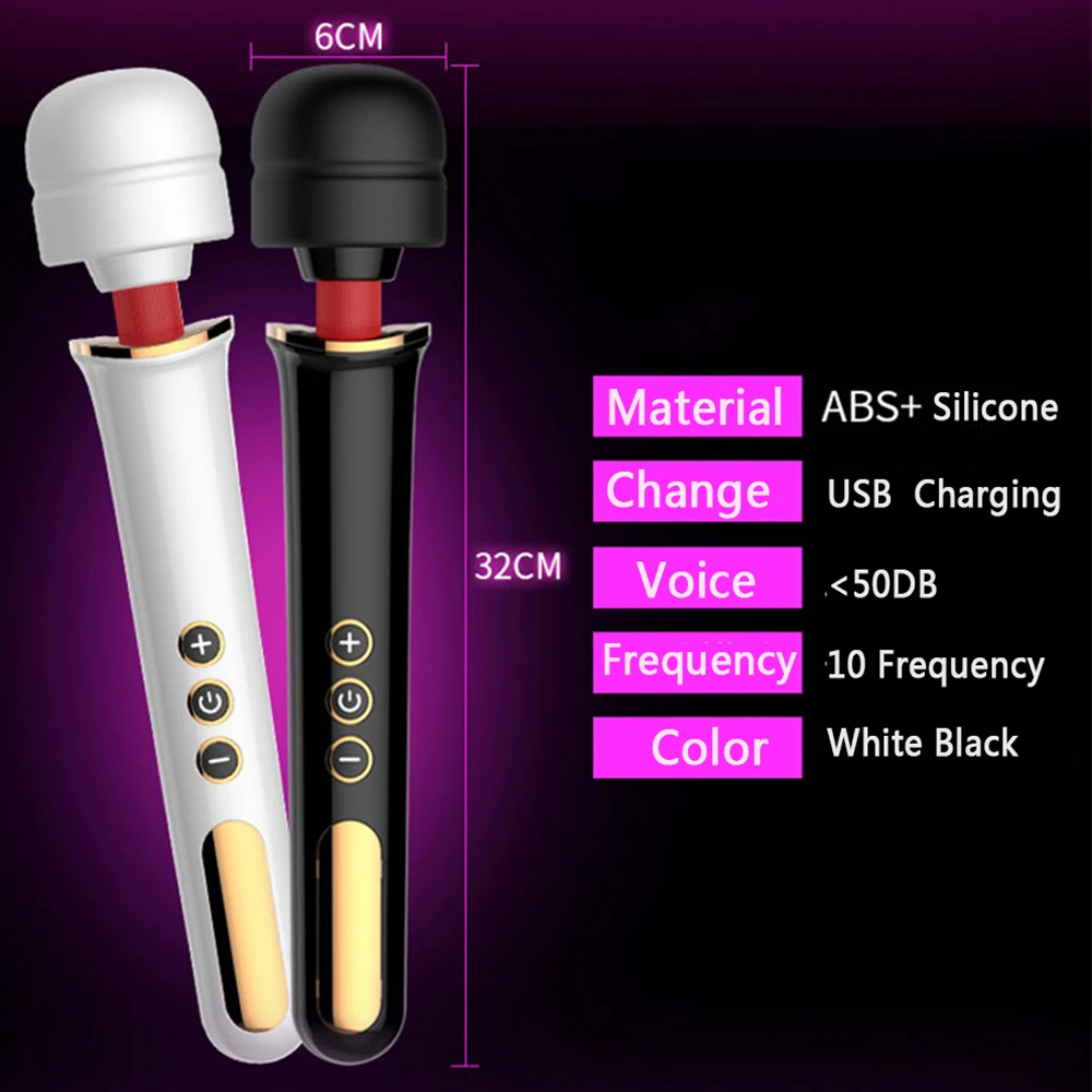 Мощный вибратор с большой головой волшебная палочка секс-игрушки для женщин