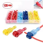1209060 шт. Т-образная проводка, кабельные разъемы, обжимные клеммы, Шотландский замок, быстрое Сращивание электрического автомобильного аудио 22-10AWG 0,5 мм-6 мм2 в комплекте