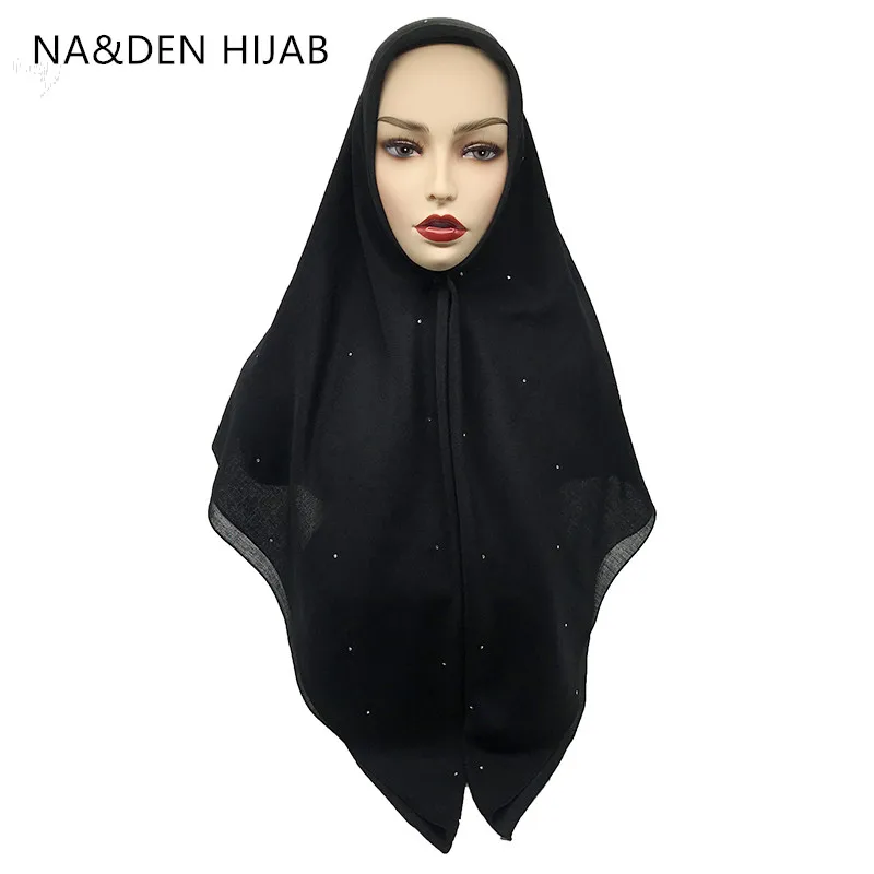 1 шт. квадратный шарф из пашмины мусульманский головной платок Женский