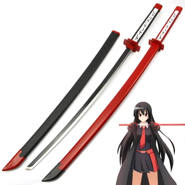 

Hot Anime AKAME GA KILL Kurome Cosplay Wooden Sword Red and Black Sword for Halloween Party Event