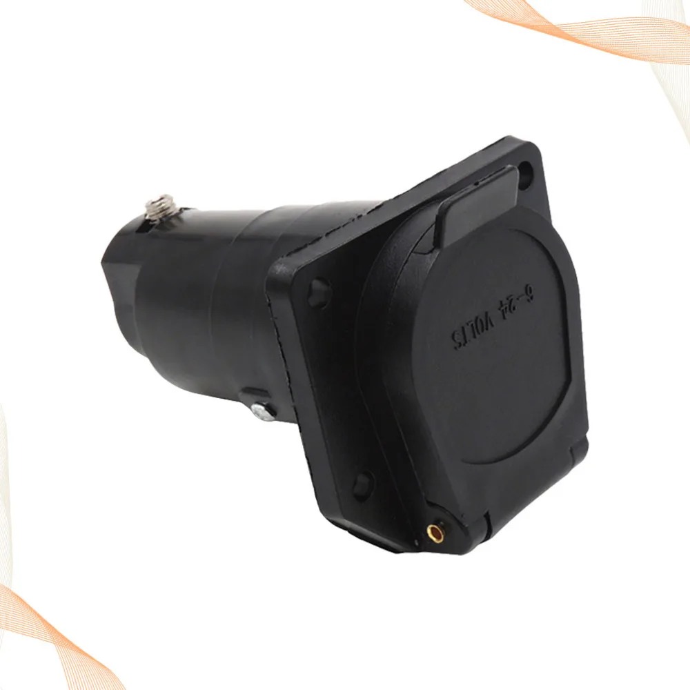 

1pc American Standard 7 Waterproof Vehicle Trailer Adapter Connector Plug Towing Plug Socket Trailer Accessories (Black)