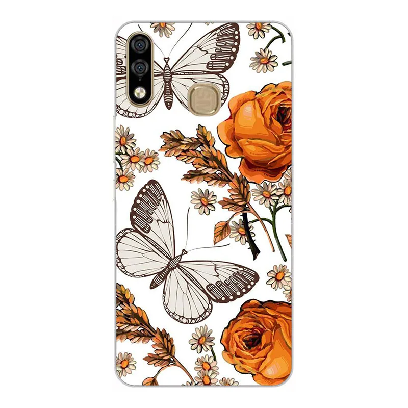 J33 Мягкий силиконовый чехол для телефона s для Tecno Spark 3 Pro KB8 6," мягкий TPU Материал задняя крышка-чехол для телефона Coque painting Flower style - Цвет: J33