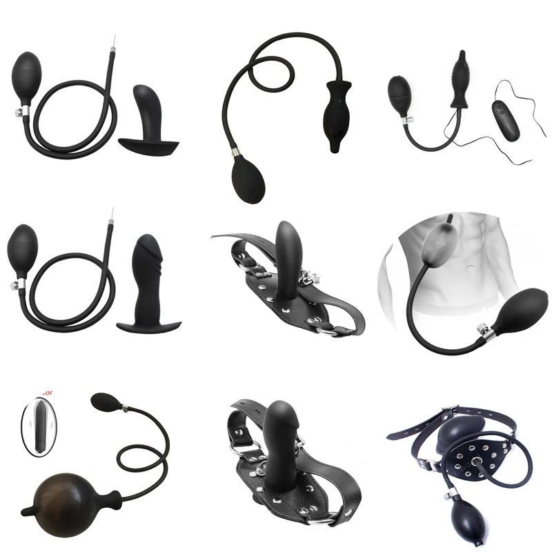 Надувная огромная большая Анальная пробка или кляп для ротовой фиксации