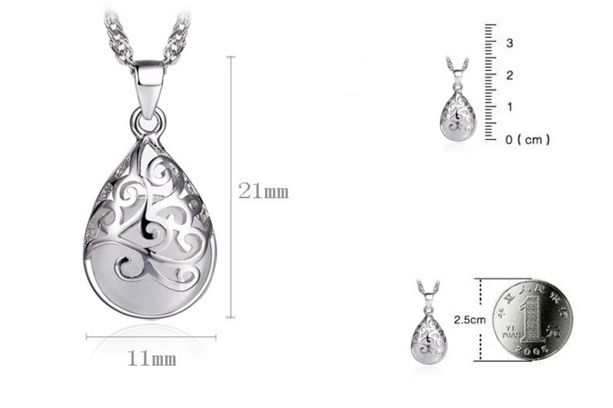 Женское Ожерелье из стерлингового серебра 925 пробы с подвеской в виде любовного