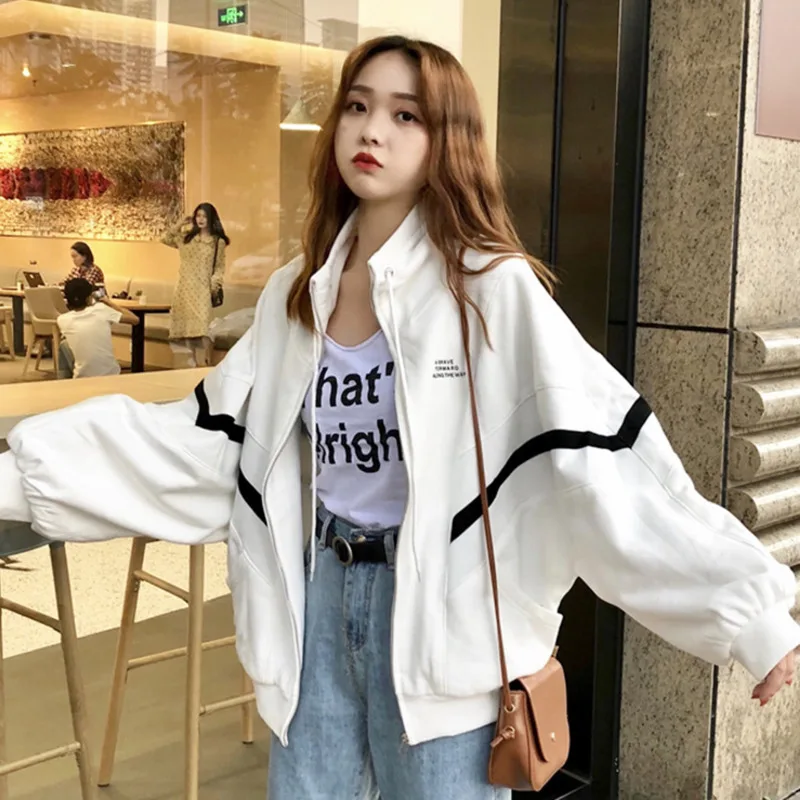 

Бейсбольная Куртка женская универсальная Новинка весна-осень 2021 Корейская свободная модная уличная одежда Fenggao