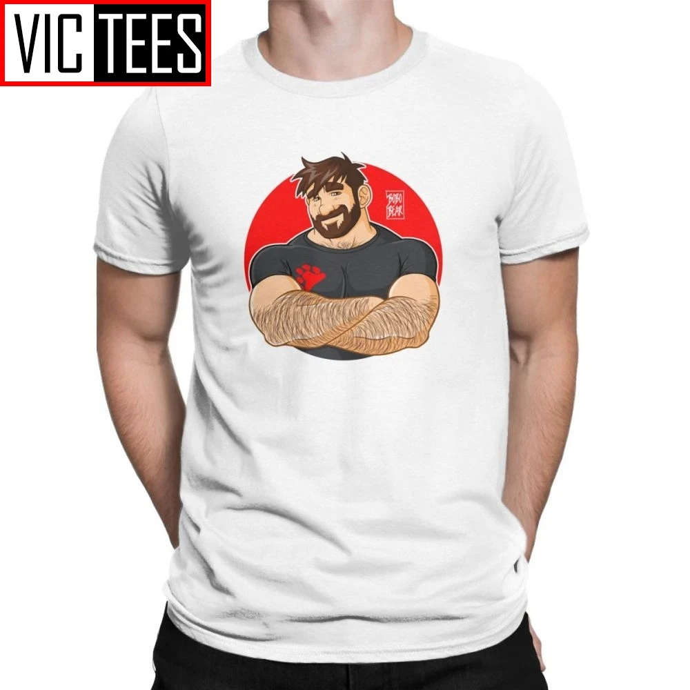 Мужская футболка с надписью Gay Bear Adam Likes Crossing Arms 100% хлопковая премиум класса
