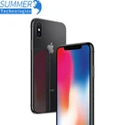 Разблокированный Оригинальный разблокированный смартфон Apple iPhone X с шестиядерным процессором, 256 ГБ64 Гб ПЗУ, 3 ГБ ОЗУ, двойная тыловая камера 12 МП, 5,8 дюйма, 4G LTE