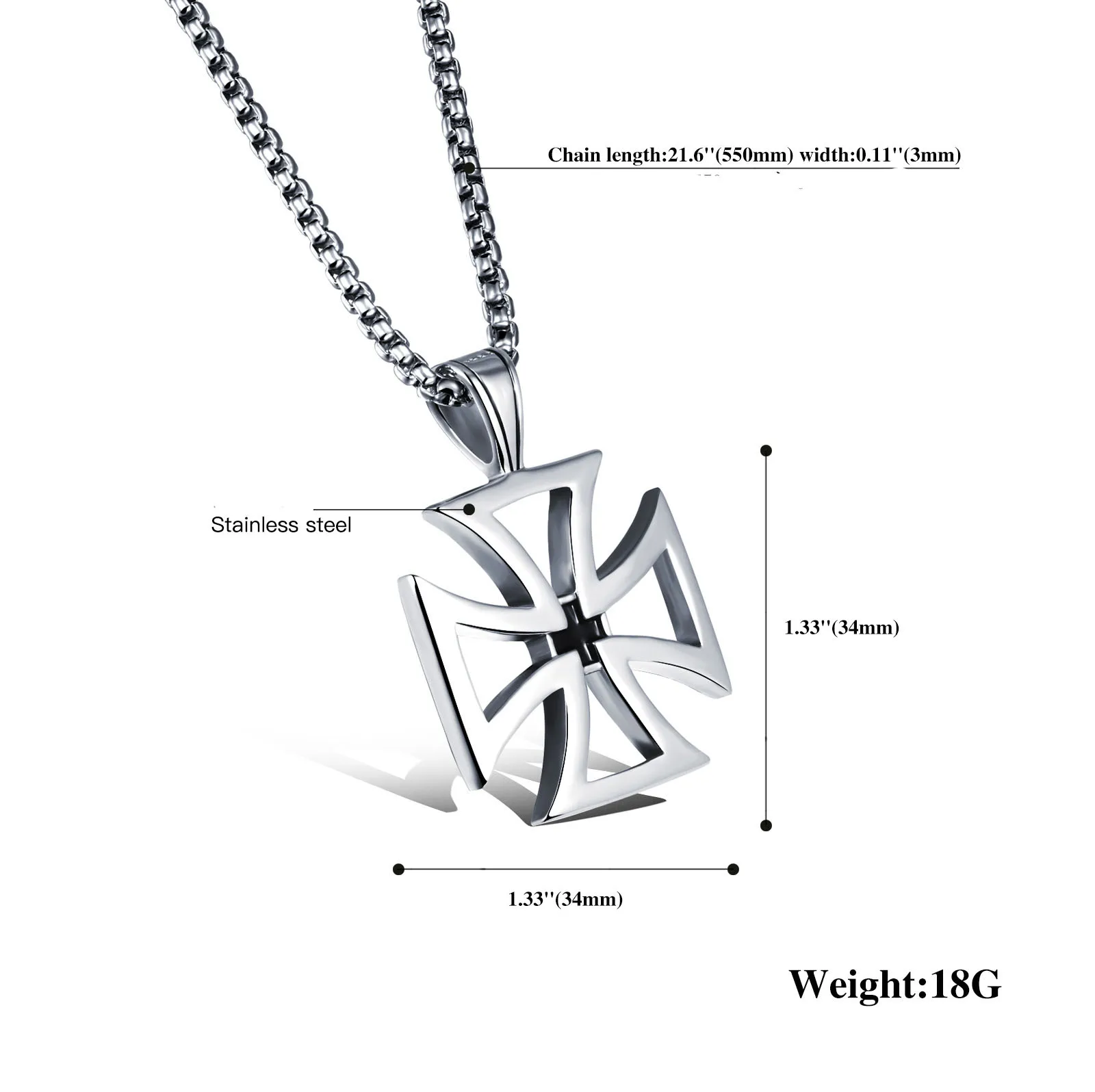 Винтажное ожерелье с подвеской рыцари темплар крест для мальчиков Мальтийский