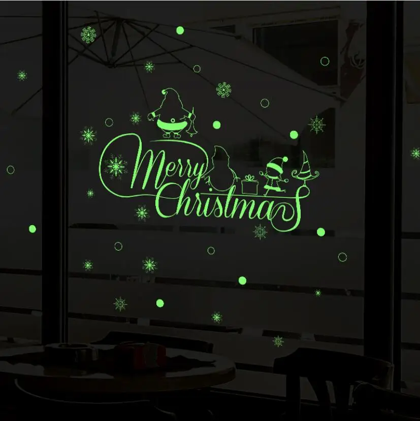 Christmas 1 Набор, луна, звезда, светится в темноте, игрушки, наклейки s, светящиеся, сделай сам, детская спальня, ПВХ наклейка, домашние игрушки для детей, рождественский подарок - Цвет: Christmas