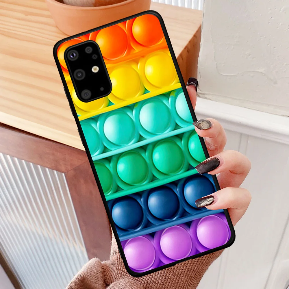 

Fashion Bubble Fidget Reliver Stress Antistress Phone Case For Samsung S21 S20 S7 S8 S9 S10 Plus Note 9 10 20 Ultra Coque Fundas