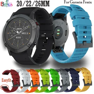 Ремешок силиконовый для смарт-часов Garmin Fenix 7x 6X 6 7 6S 5X 5
