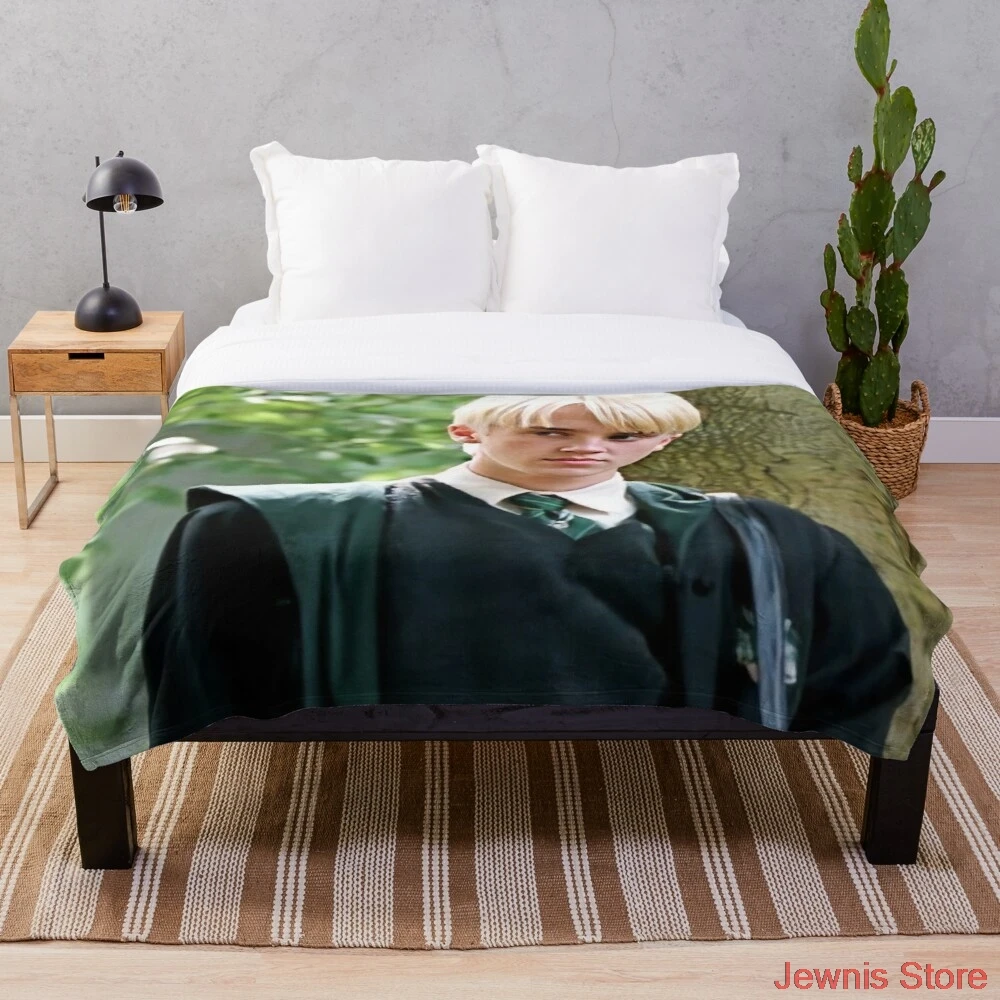 

big draco malfoy Throw Blanket Plush Throw Fleece Blanket Throw for Boys BedSpread Sofa Bedroon Décor