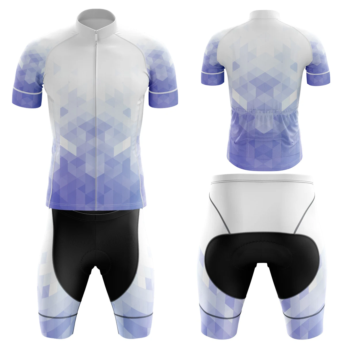 

HIRBGOD for Australia Blue-Purple Square Men Short Sleeve Cycling Jersey and Bib Shorts Summer Breathable Riding Clothes,TYZ576