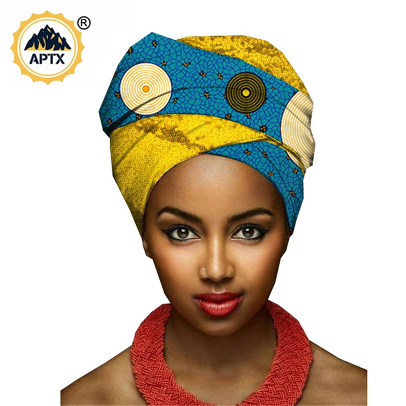 

2020 высококачественные африканские головные повязки для женщин, тюрбан, 100% хлопок, Анкара, головная повязка с принтом африканские головные п...