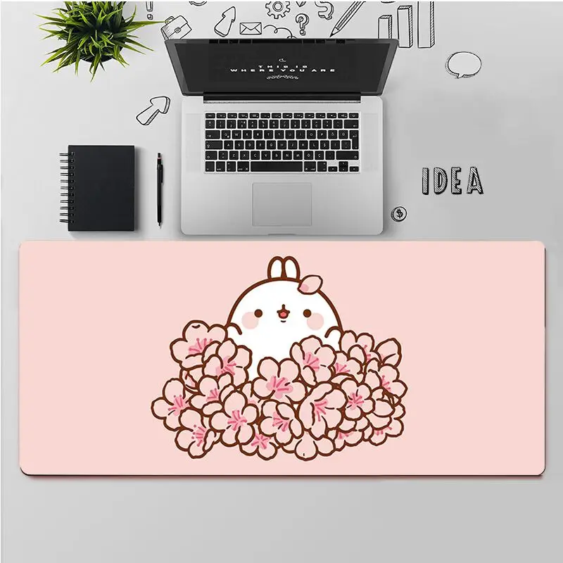 fhnblj for girls kawaii molang customized mousepads computer laptop anime mouse mat free shipping large mouse pad keyboards mat free global shipping