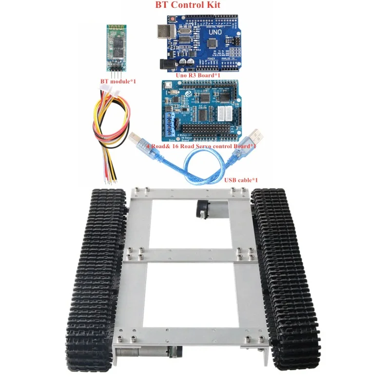Wifi/ Bluetoth/ PS2 версия TP301 умное шасси для танков гусеничное платформа дистанционного