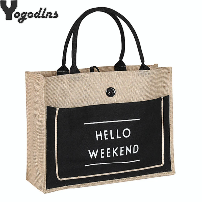 Европейский стиль льняная Хлопковая Сумка-тоут Женская Большая вместительная