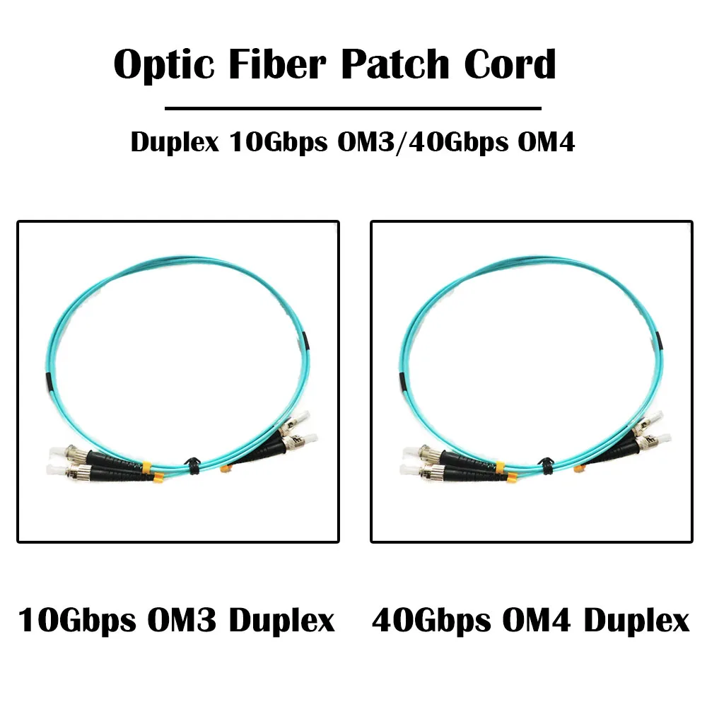 Оптоволоконный патч-корд ST UPC TO 1 0 м 10 Гбит/с OM3/ 40 OM4 мм мультимодовый дуплекс 2 50/125 5