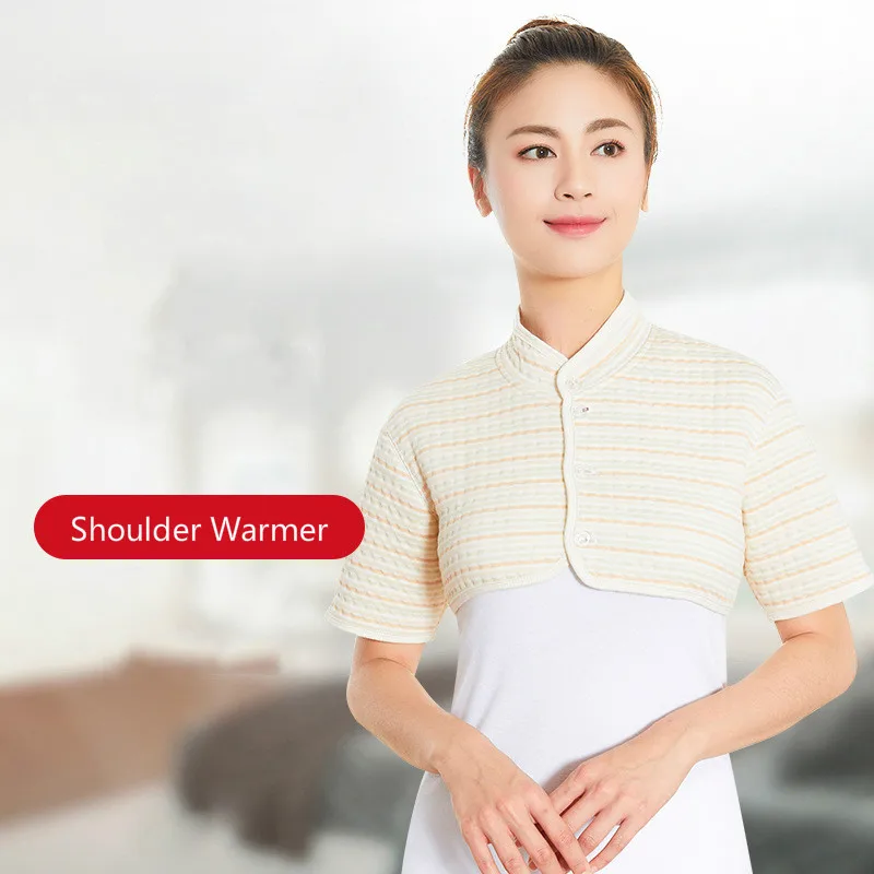 

Women Double Shoulder Support Pads Winter Neck Shoulder Warmer Vest Shawl Upper Back Wrap Protector Pain Relief Health Products