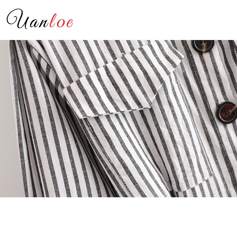 Женские базовые полосатые платья с карманами галстуком-бабочкой Длинный рукав