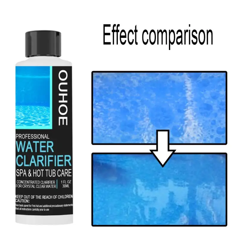 

30ml Professional Water Clearifier Spa & Hot Tub Care Concentrated Clarifier For Crystal Clear Water Testing Cleaning Chemicals
