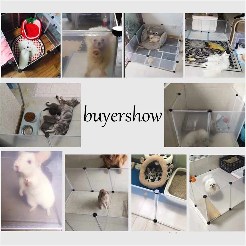 

Pet Playpen Large Plastic Portable Yard Fence Cage Indoor and Outdoor for Small Animals; Hamsters, Puppies, Kittens, Rabbits