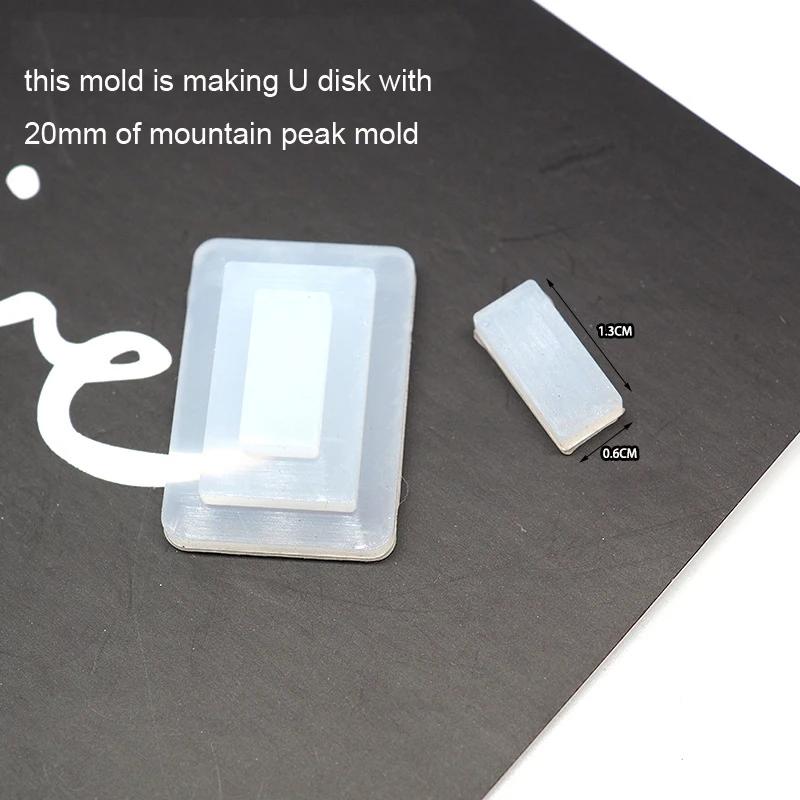 New Style UV Resin Mold Expoxy Jewelry Mold DIY Handcraft Jewelry Accessories Jewelry Tools For Making Pendant Necklace - Цвет: u disk mold