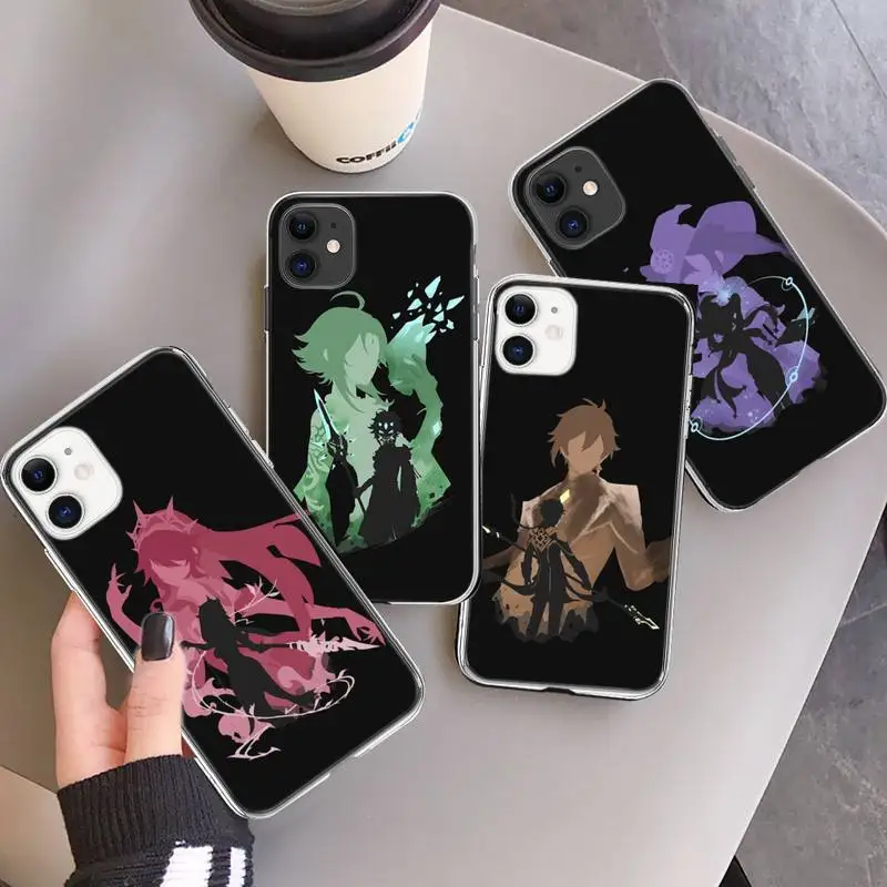 

Genshin impact Phone Case For iphone 13 12 11 8 7 plus mini x xs xr pro max Transparent soft