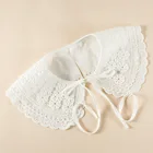 Выдалбливают Поддельный Воротник Для женщин три слоя блузка с ложным воротником Женская обувь рубашка Съемная воротники рубашка декоративные кнопки