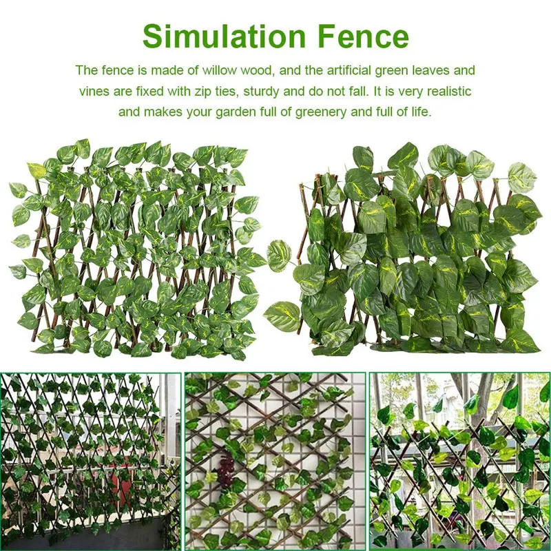 

Green Silk Artificial Hanging Ivy Leaf Plants Vines Leaves 1Pcs Diy for Home Bathroom Decoration Garden Party Decor