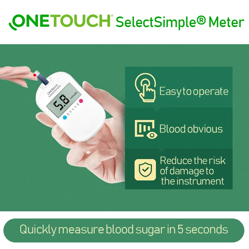 

OneTouch Select simple 5s 1ul Glucometer Blood Glucose Meter for Select Test strips Lancets Needles Diabetic Medical Monitor