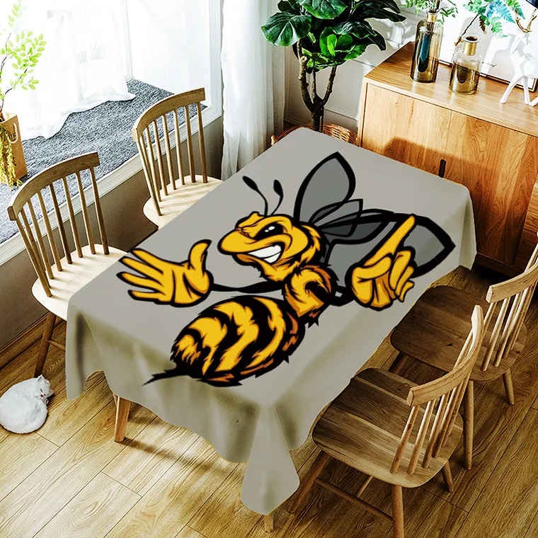 

Home decoration cute cartoon pattern printing washable tablecloth