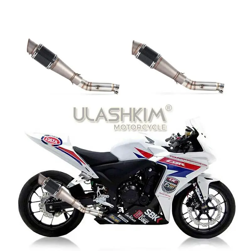 Выхлопная труба глушителя для мотоцикла средняя без шнуровки HONDA CBR400 CB500R CBR500R