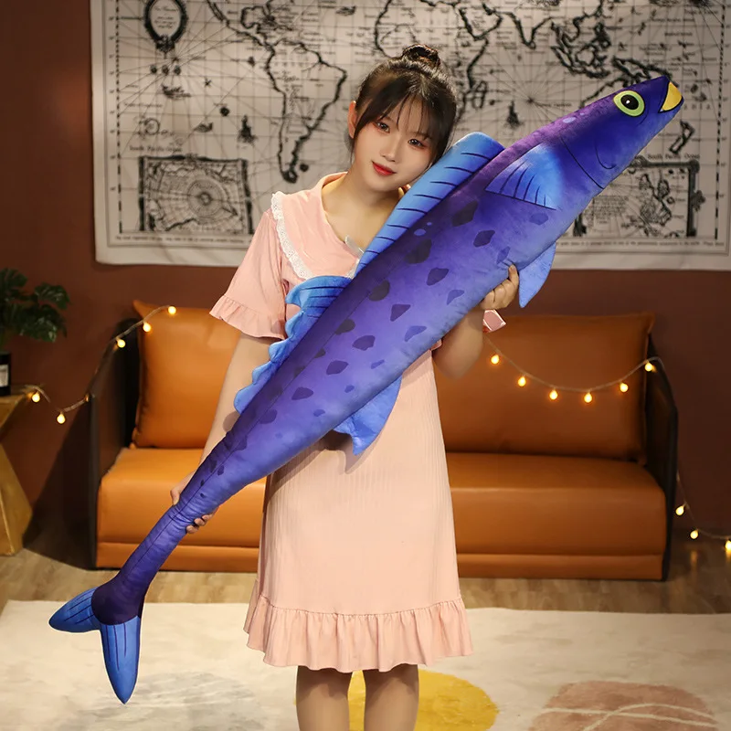 50-150cm büyük Genshin darbe peluş bebek Eula silah tuzlu balık kılıç oyunu Cosplay peluş oyuncaklar yumuşak yastık yastık sürpriz hediye